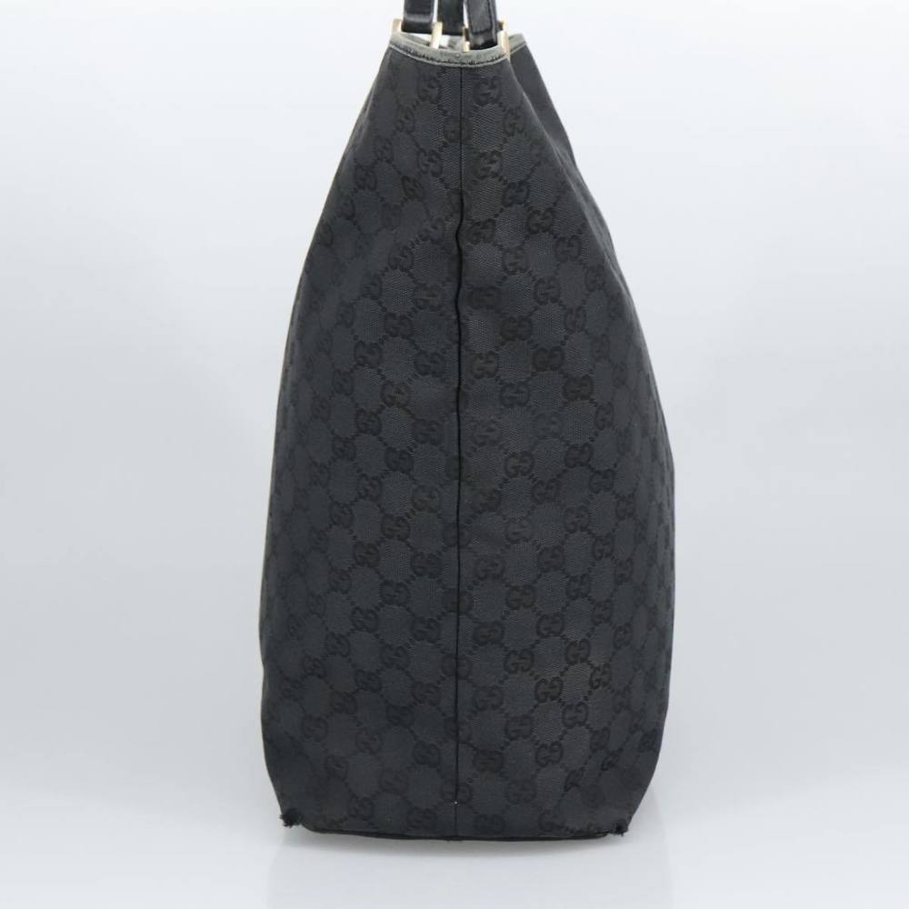 GUCCI GG Canvas Tote Bag Black Gold 002 1097 2404 Auth 97577 - Picture 4 of 16